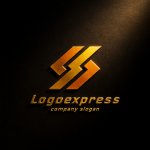 画像12: S字型稲妻のスピードロゴ (12)