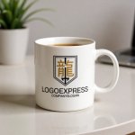 画像16: 「龍」の漢字と盾の力強いロゴ (16)