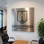 画像7: 「龍」の漢字と盾の力強いロゴ (7)