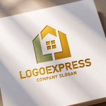 画像11: L字と家を組み合わせた住まいロゴ (11)