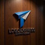 画像5: T字をかたどる紙飛行機ロゴ (5)