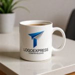 画像16: T字をかたどる紙飛行機ロゴ (16)