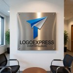 画像7: T字をかたどる紙飛行機ロゴ (7)