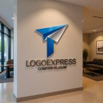 画像10: T字をかたどる紙飛行機ロゴ (10)