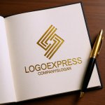 画像6: S字ラインの連携幾何学ロゴ (6)