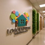 画像15: カラフルな木と家のコミュニティロゴ (15)