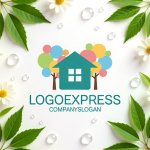 画像9: カラフルな木と家のコミュニティロゴ (9)