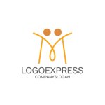 画像1: 人々の繋がりを表すM字ロゴ (1)