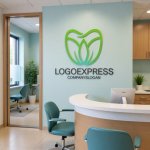 画像5: 葉と蓮のデンタルロゴ (5)