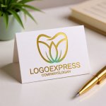 画像16: 葉と蓮のデンタルロゴ (16)