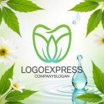 画像9: 葉と蓮のデンタルロゴ (9)