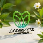 画像12: 葉と蓮のデンタルロゴ (12)