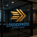 画像15: スピード感あふれるグラデーション矢印ロゴ (15)