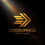 画像12: スピード感あふれるグラデーション矢印ロゴ (12)