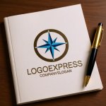 画像6: 羅針盤と導きの星のロゴ (6)