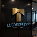 画像15: T字型の建物と上昇を表すロゴ (15)