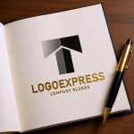 画像6: T字型の建物と上昇を表すロゴ (6)