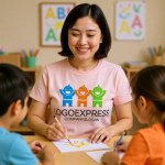 画像5: 笑顔の子供たちのカラフルなロゴ (5)