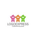 画像3: 笑顔の子供たちのカラフルなロゴ (3)