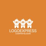 画像4: 笑顔の子供たちのカラフルなロゴ (4)