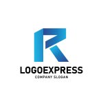 画像1: R字の立体グラデーションロゴ (1)