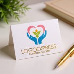 画像16: 手とハートで育む人々の成長ロゴ (16)