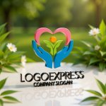 画像12: 手とハートで育む人々の成長ロゴ (12)