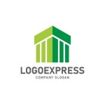 画像3: 建物と柱のロゴ (3)