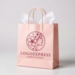 画像6: 女性の横顔と桜の優美なロゴ (6)