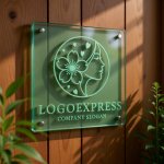 画像11: 女性の横顔と桜の優美なロゴ (11)