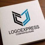 画像14: CとJが組み合わさったモダンな幾何学ロゴ (14)