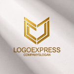 画像11: CとJが組み合わさったモダンな幾何学ロゴ (11)