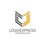 画像3: CとJが組み合わさったモダンな幾何学ロゴ (3)