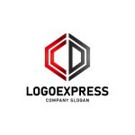 画像1: CとDが融合するモダン六角形ロゴ (1)