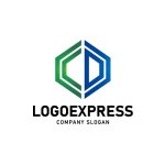 画像3: CとDが融合するモダン六角形ロゴ (3)