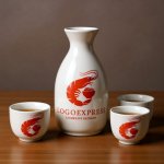 画像5: 麺を抱える海老の美味しいロゴ (5)