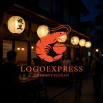 画像8: 麺を抱える海老の美味しいロゴ (8)