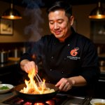 画像10: 麺を抱える海老の美味しいロゴ (10)