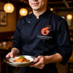 画像13: 麺を抱える海老の美味しいロゴ (13)