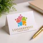 画像16: 五つのカラフルなハートで繋がる人々のロゴ (16)