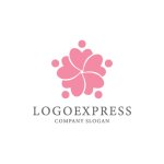 画像3: 五つのカラフルなハートで繋がる人々のロゴ (3)