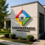 画像15: カラフルな家と四方への発展ロゴ (15)