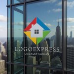 画像16: カラフルな家と四方への発展ロゴ (16)