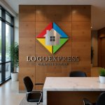 画像13: カラフルな家と四方への発展ロゴ (13)