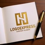 画像6: Hの幾何学的な繋がりロゴ (6)