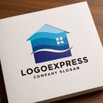 画像14: 波とグラデーションの家ロゴ (14)