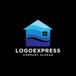 画像4: 波とグラデーションの家ロゴ (4)