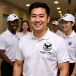 画像14: 鷲と光芒の力強いロゴ (14)