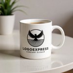 画像16: 鷲と光芒の力強いロゴ (16)