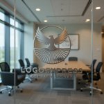 画像9: 鷲と光芒の力強いロゴ (9)